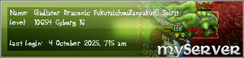 Signature for player Gladiator Draconic FukutaichouZanpakutō Spirit